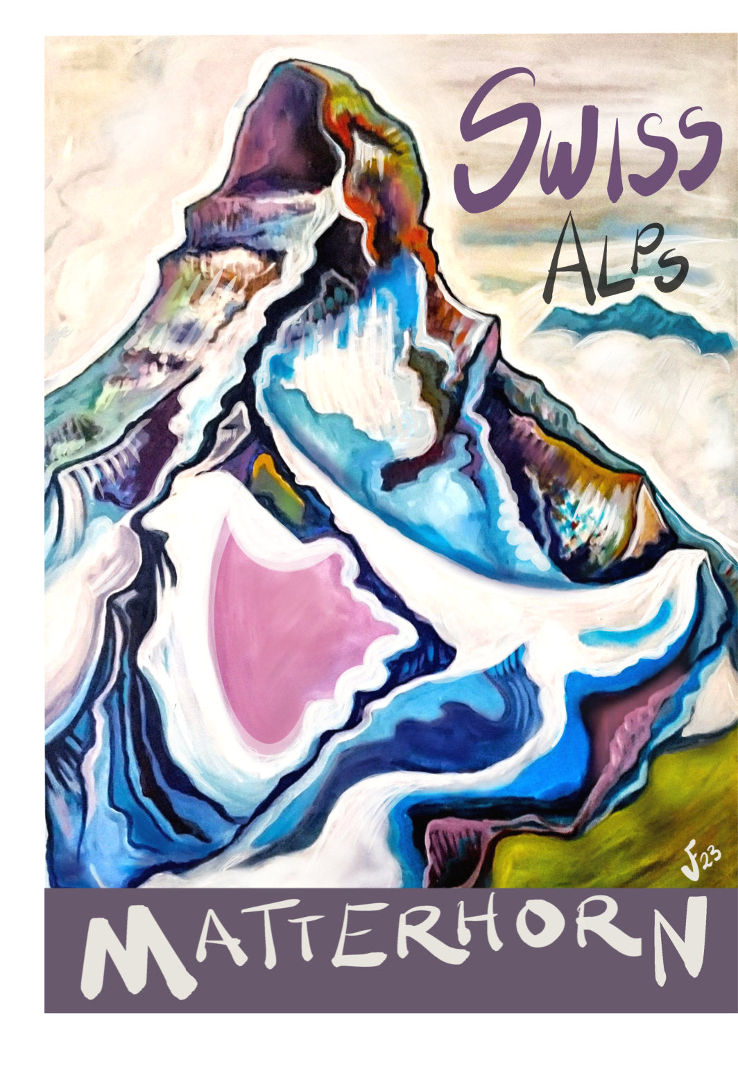Travel Poster Art, Matterhorn Switzerland